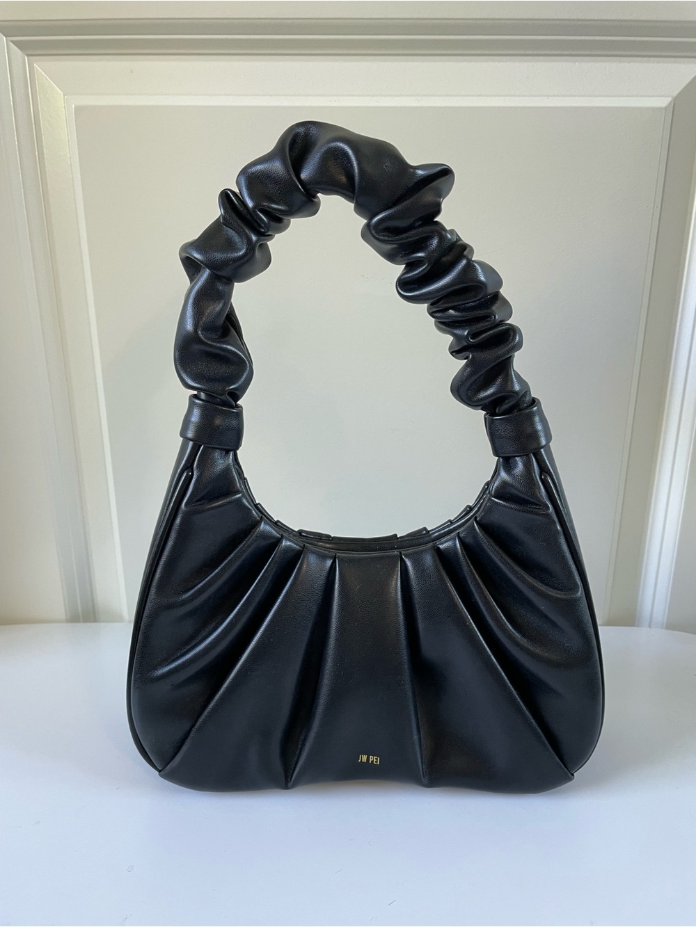 JW Pei Gabbi Ruched Hobo Handbag - Black